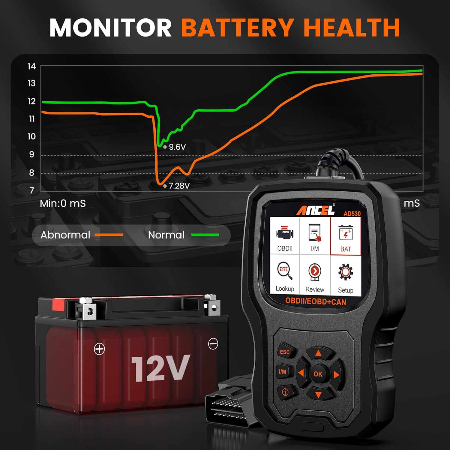Thumbnail 3 de ANCEL AD530 OBD2 Scanner, Full OBDII Tool