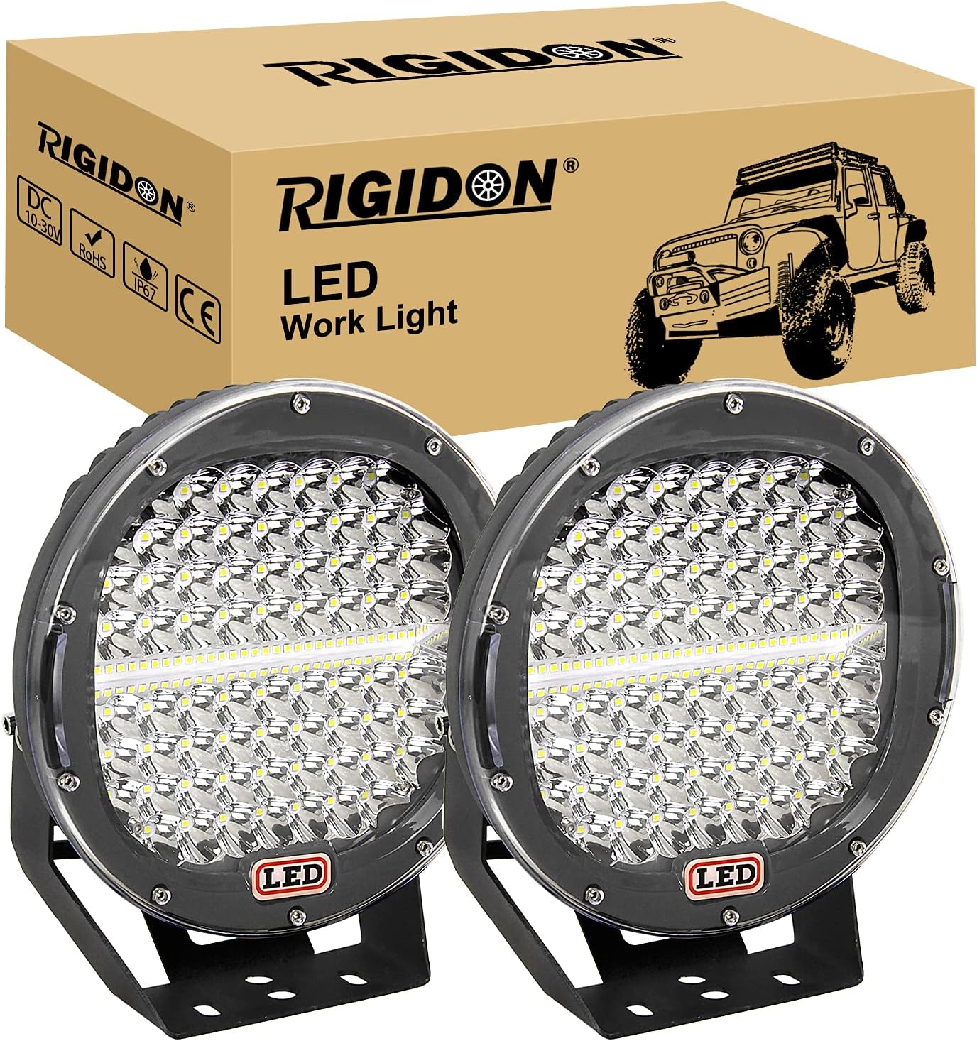 Detalle de RIGIDON 2 faros led 9 pulg 294W