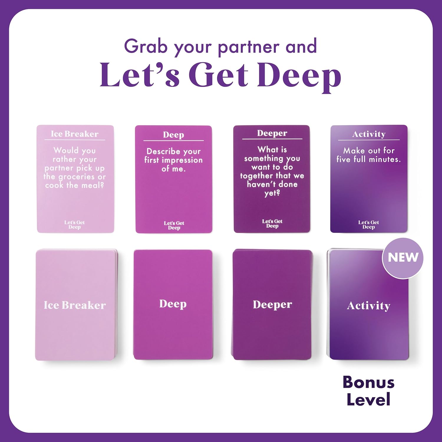 Detalle 2 de Let's Get Deep 500 couples questions 🎲