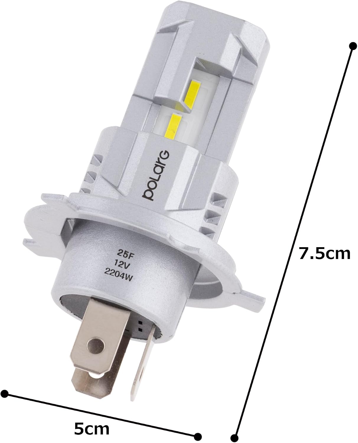 Detalle de 日星工業 POLARG P2204W H4 LEDヘッドランプ 12V・6500K・Hi 2800lm