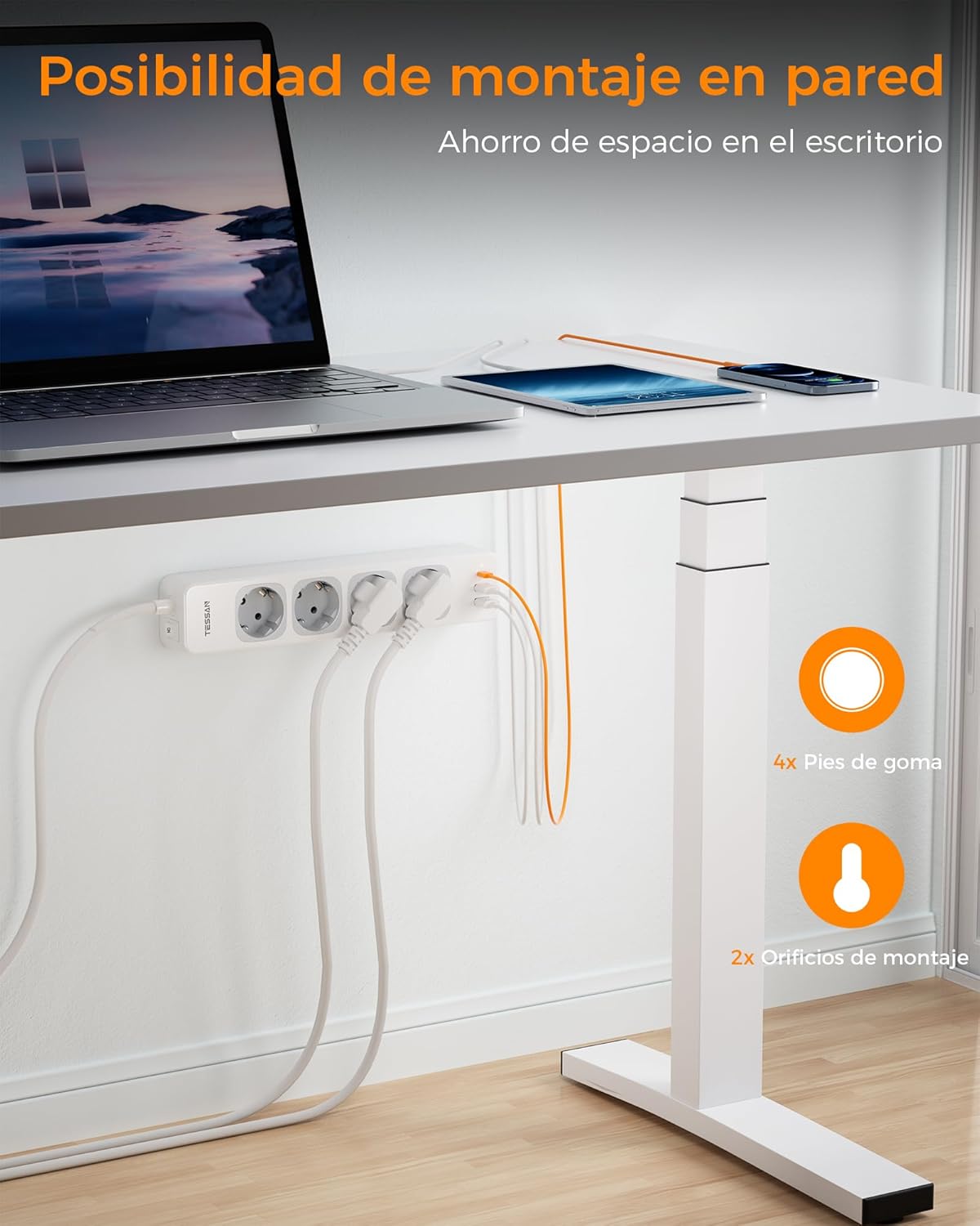 Thumbnail 5 de TESSAN Regletas 7 en 1 con USB C y A, 10m ⚡️