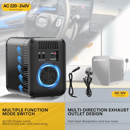 Detalle de Enventor Mini Fridge 4 Litre – Portable Cooler and Warmer (AC + 12V DC)