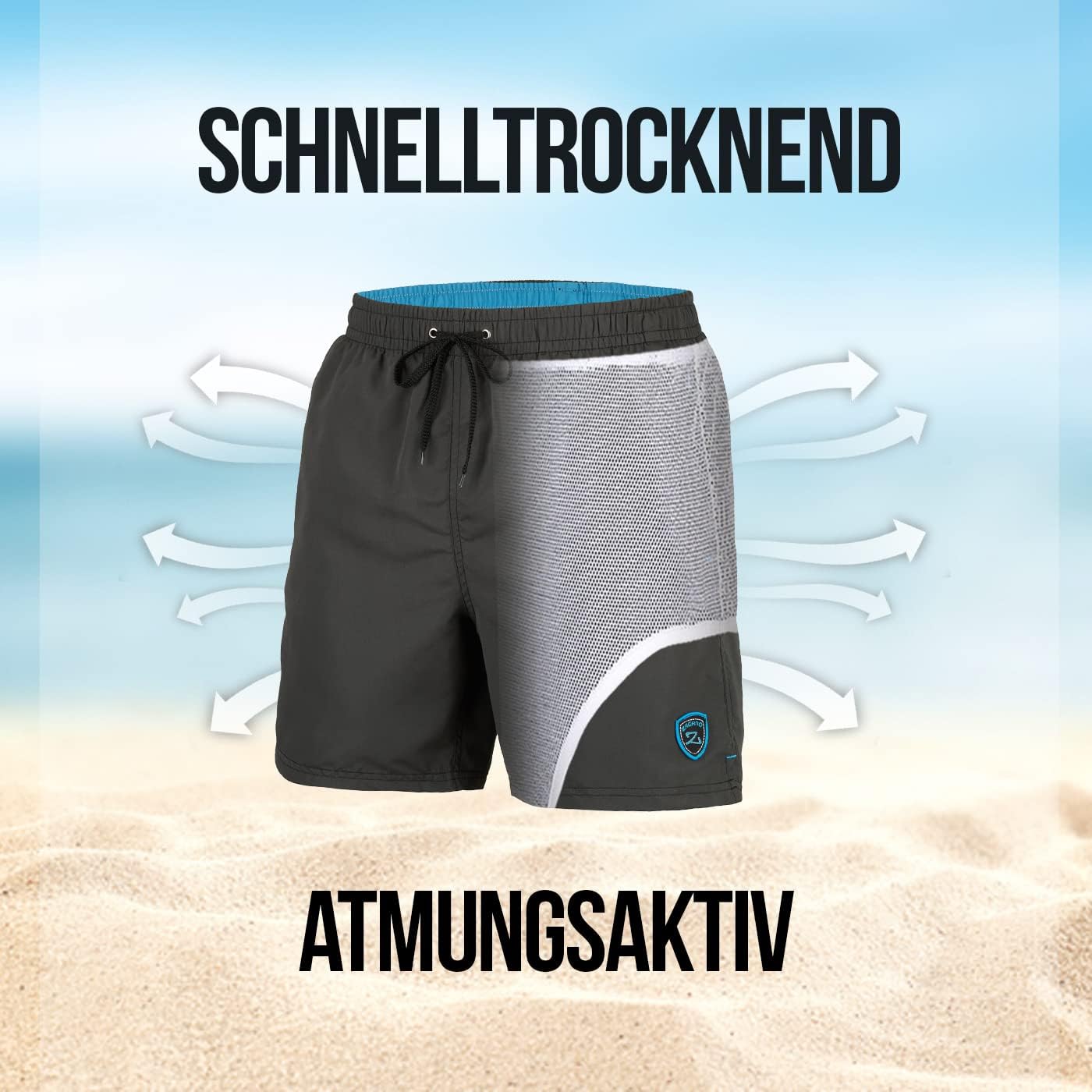 Thumbnail 2 de Zagano Badehose Herren Schnelltrocknend
