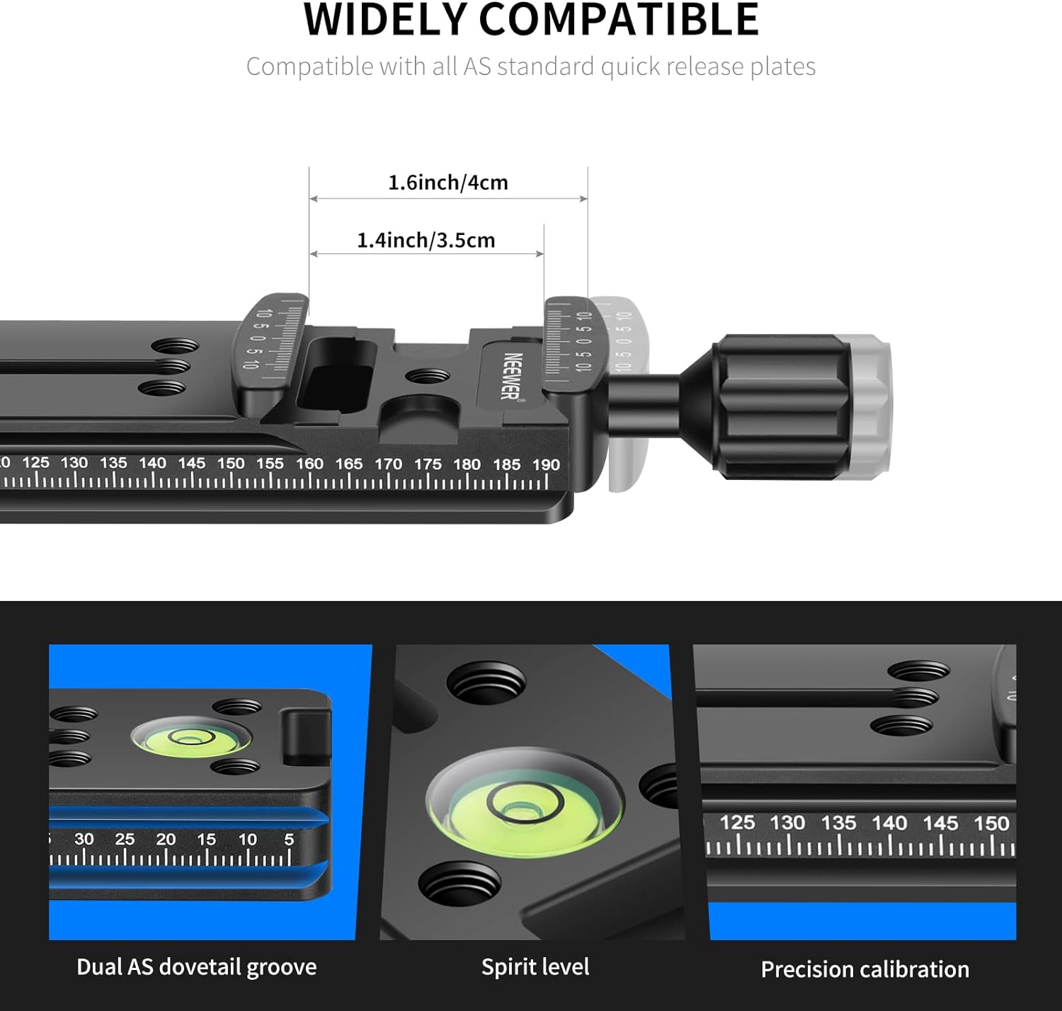 Thumbnail 3 de Neewer 200mm Professional Rail Nodal Slide for Camera
