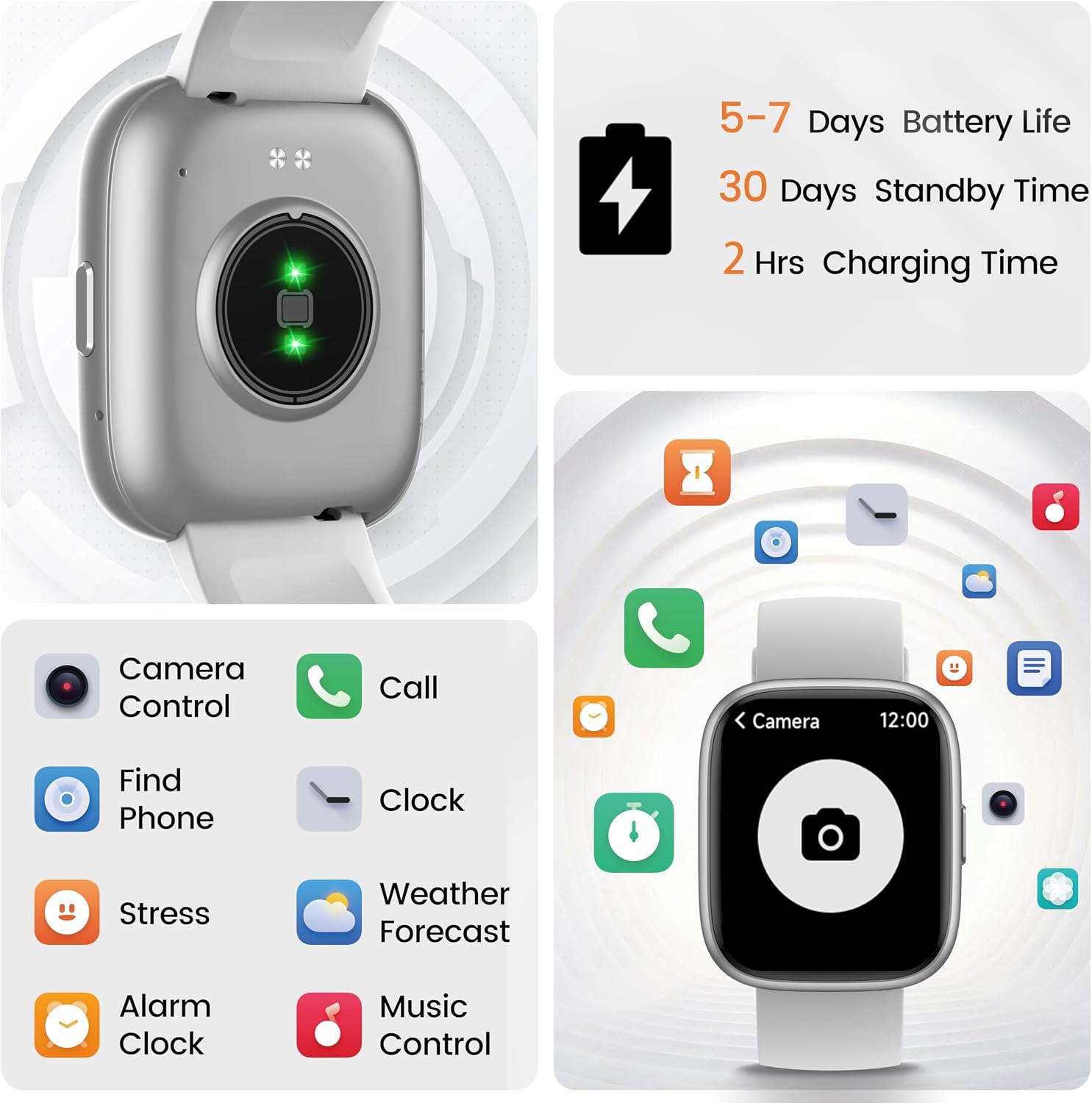Thumbnail 3 de Smart Watch with Alexa 1.83" HD