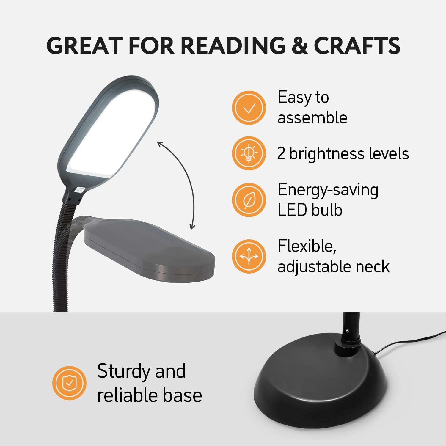 Detalle de Kenley Daylight Lamp 12W adjustable brightness floor lamp