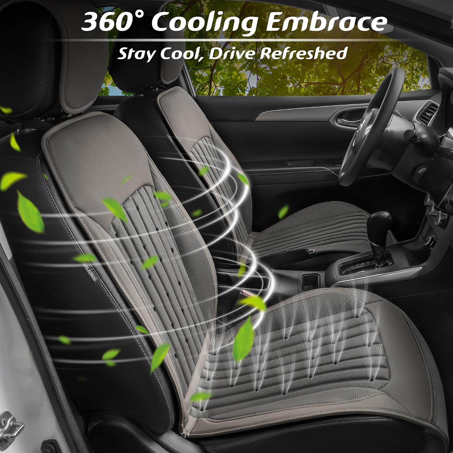 Thumbnail 4 de Paffenery 2026 Upgraded Cooling Car Seat Cover Front Seat (Stone Grey)