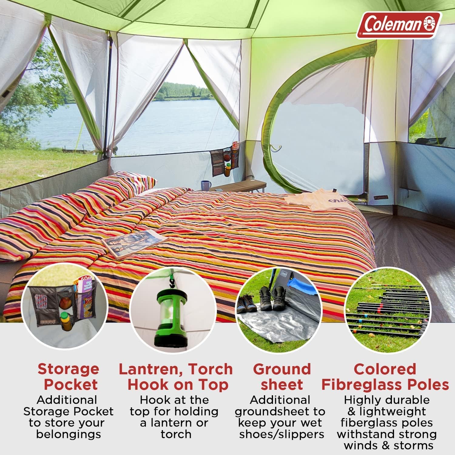 Thumbnail 2 de Coleman Tent Octagon 6 Man Festival Dome Tent