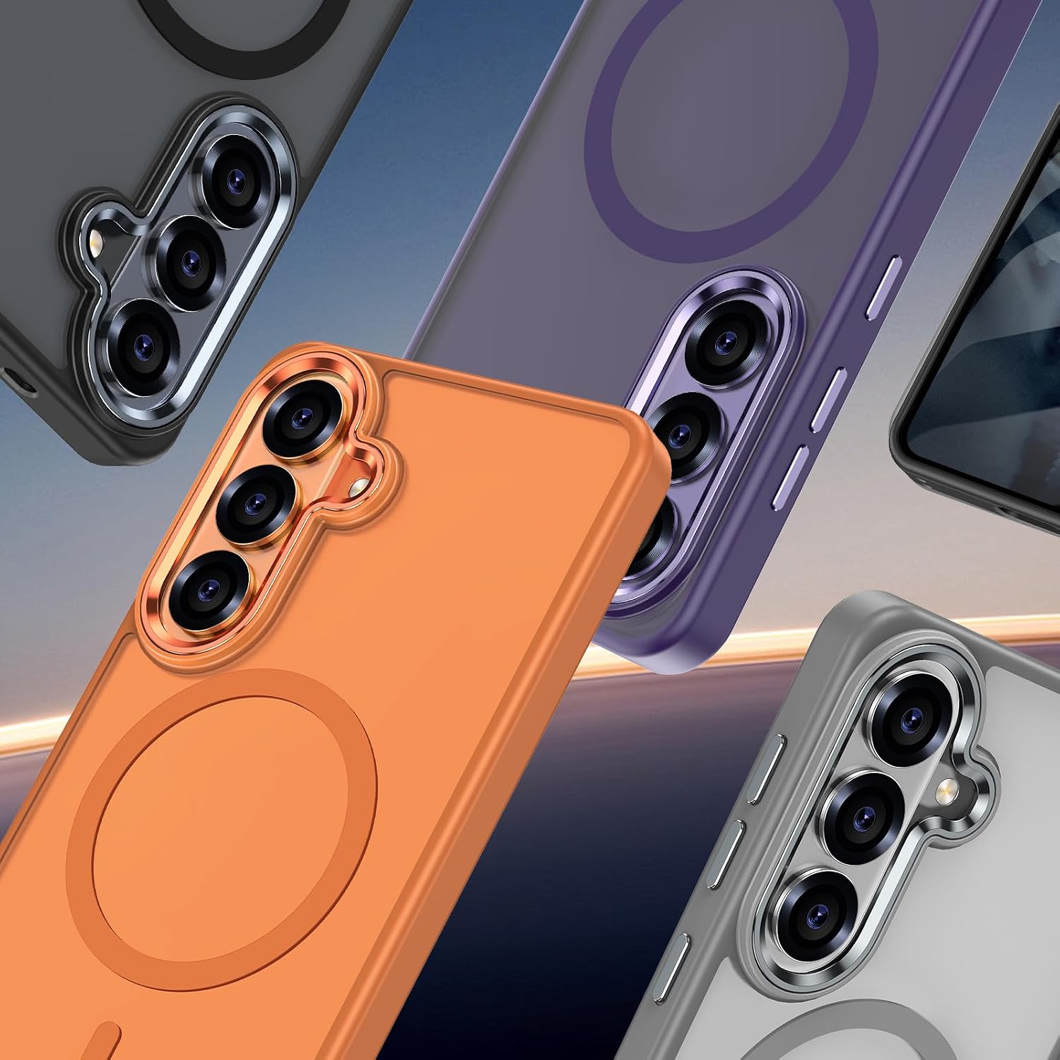 Thumbnail 6 de MATEPROX Magnetic Case for Samsung Galaxy S26 with Screen Protector (Orange)