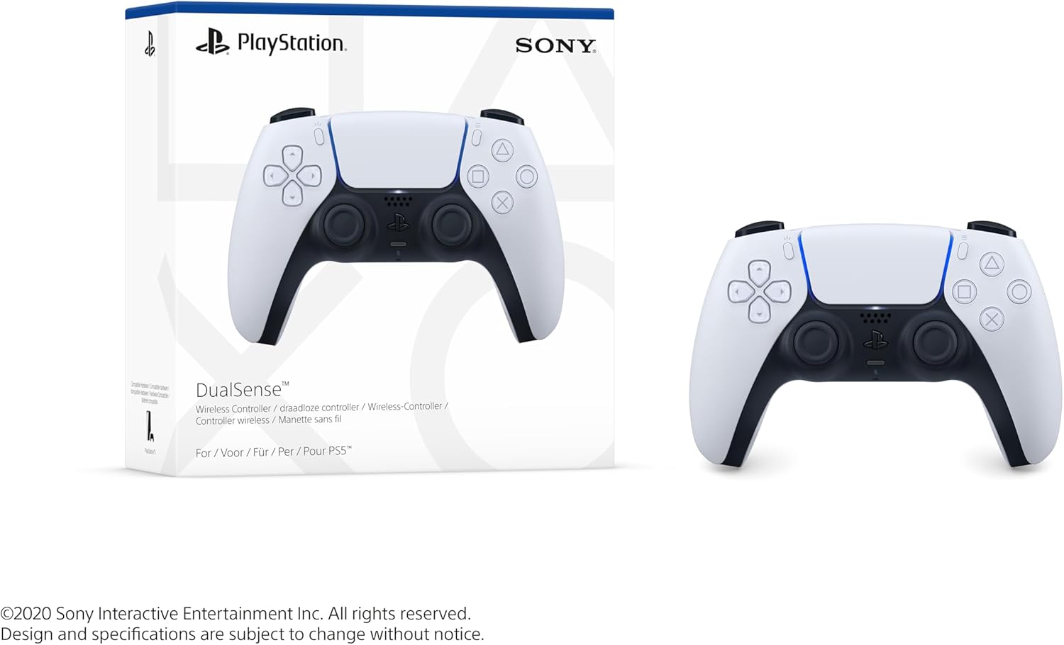 Thumbnail 1 de PlayStation Sony DualSense Wireless Controller White 5