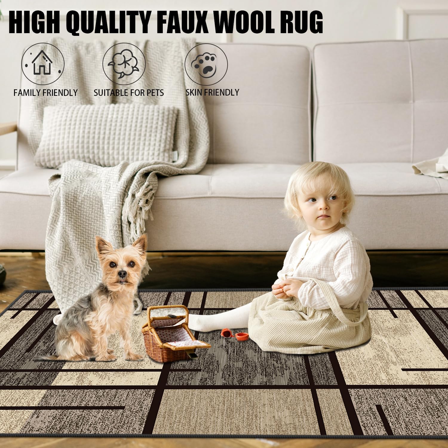 Thumbnail 4 de WTHYGB Teppichläufer 60x300cm beige đźŹ