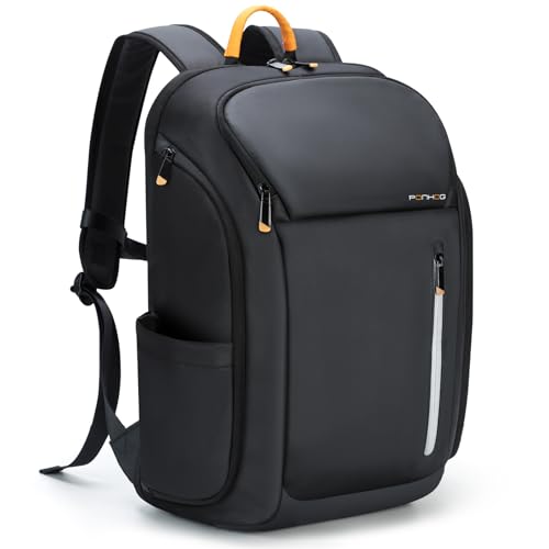 Detalle de Ponhog Mochila Portátil 17,3” 30L: Anti-robo, impermeable 900D para viaje y trabajo