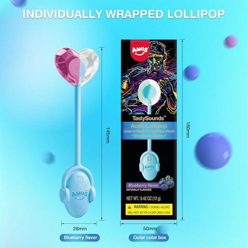 Thumbnail 6 de AMOS Lutscher Audio Lollipop Blaubeere 1 Stück 🍭