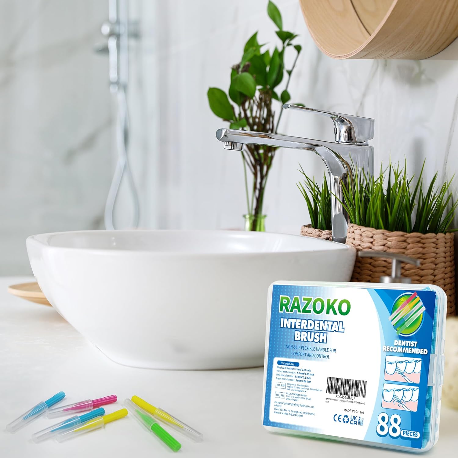 Thumbnail 6 de RAZOKO Interdental Brush Toothpick Flossing Head (88 count) with 2.5 mm and 3 mm heads