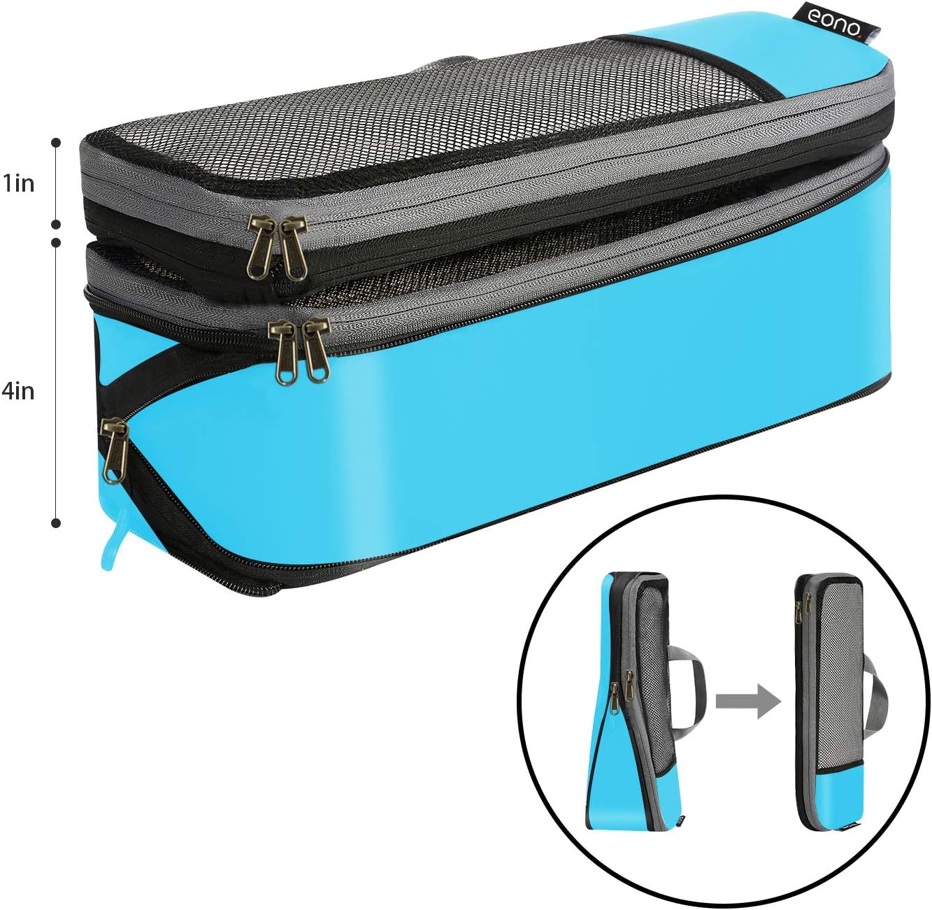 Thumbnail 2 de Eono Essentials Komprimierbare Packwürfel 6-teilig Blau