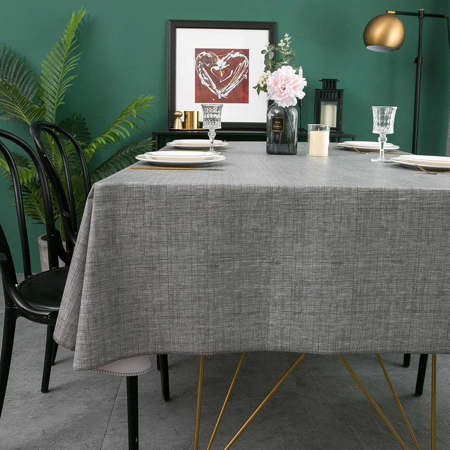 Detalle de LIBERECOO Vinyl Tablecloth, 60 x 84 Inch
