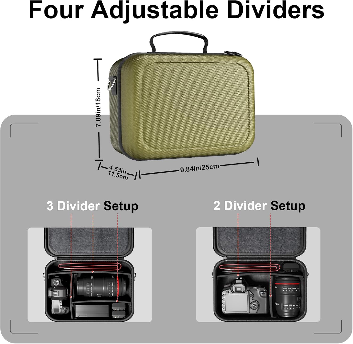 Thumbnail 5 de ProCase Kameratasche für Canon EOS 2000D/250D, R10/R7 und mehr – Grün