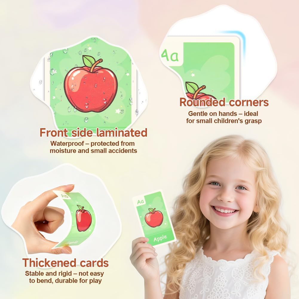 Thumbnail 2 de Aolso Alphabet Cards for Children – 58 Emotion Flash Cards for Toddlers and Early Learning