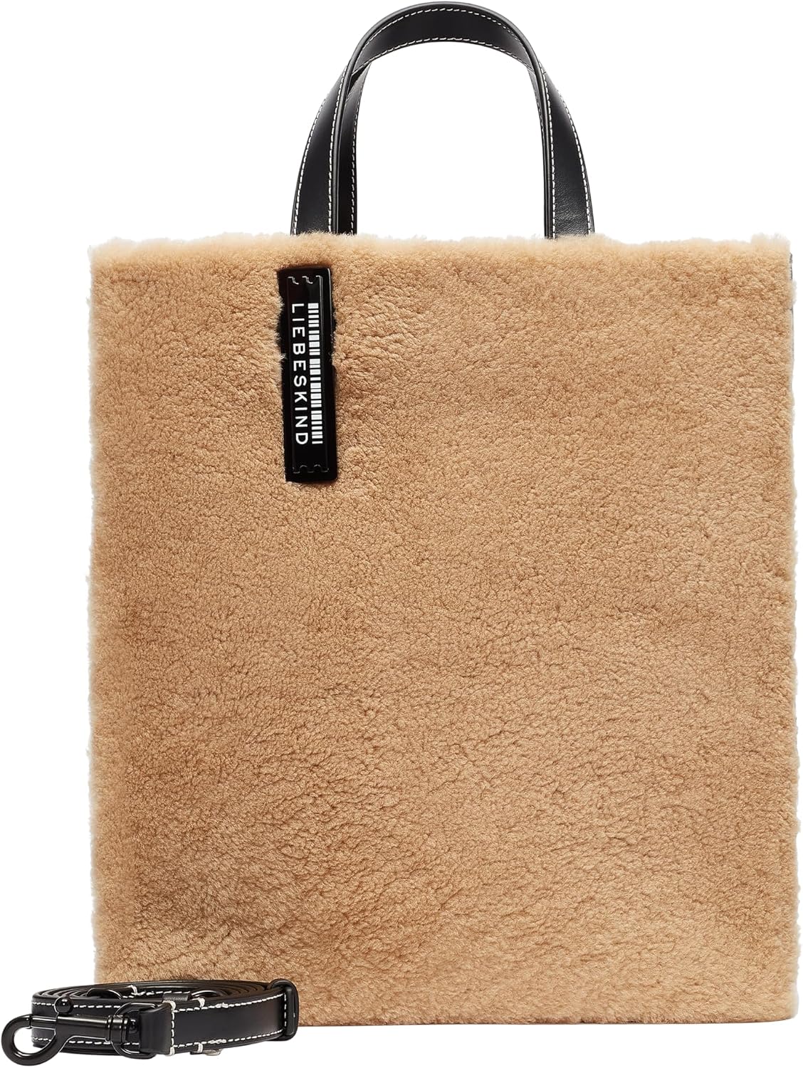 Thumbnail 6 de Liebeskind Berlin Paper Bag M – Tote aus Leder mit Jacquard-Schultergurt