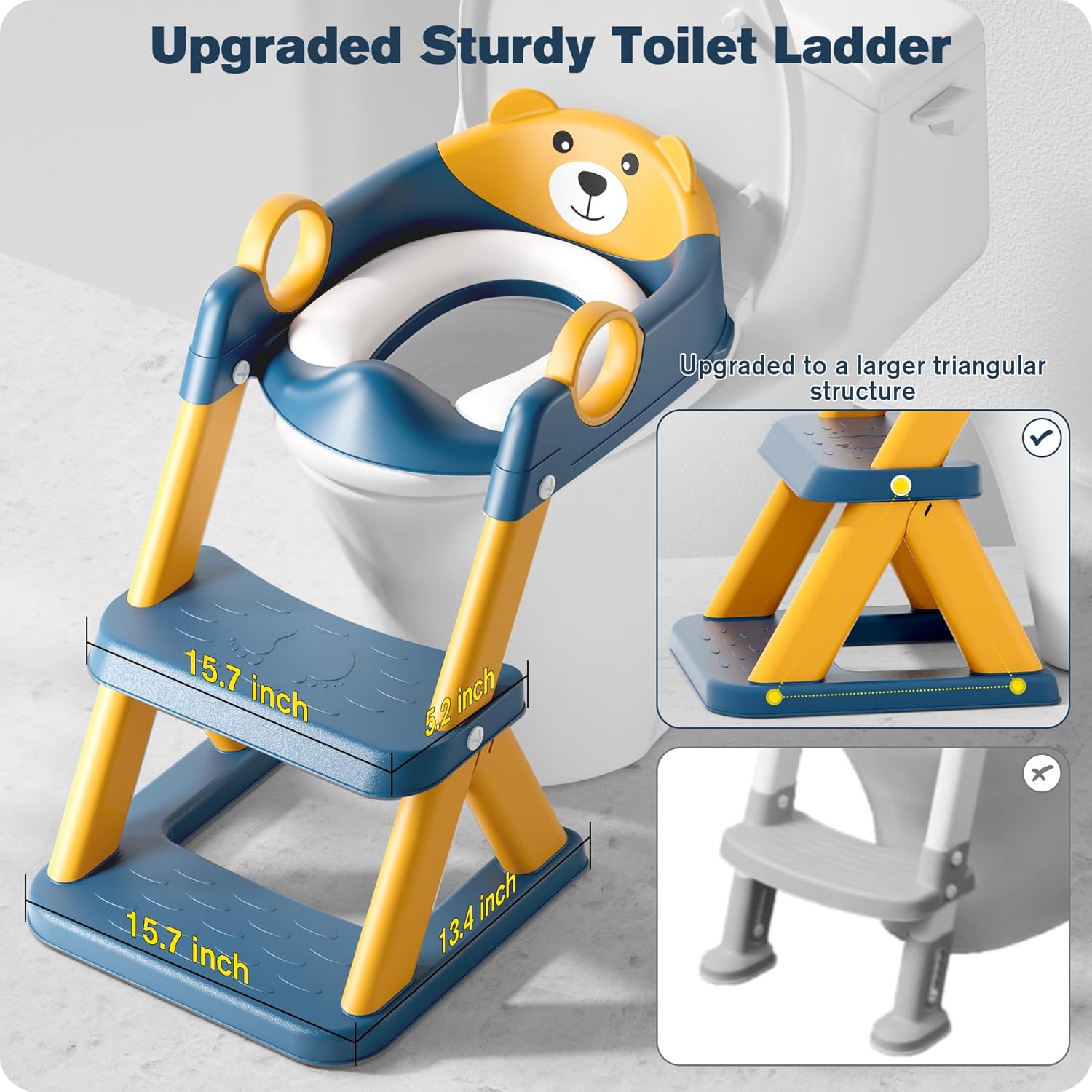 Detalle de Rabb 1st Adaptador WC niños plegable 6 posiciones