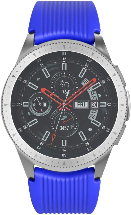 Thumbnail 2 de NotoCity Galaxy 46mm Soft Silicone Replacement Strap (22mm) for Gear S3 & Huawei Watch – Royal Blue