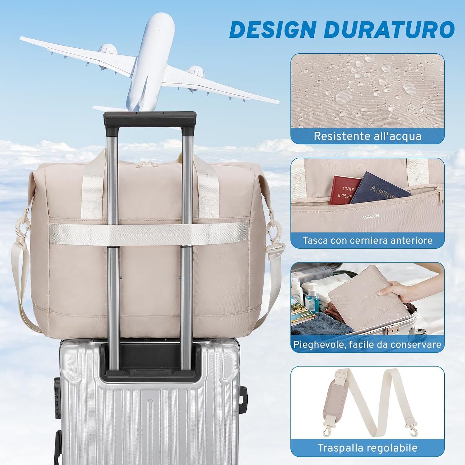 Detalle 1 de VSNOON bagaglio a mano 40x30x20 Ryanair 25L