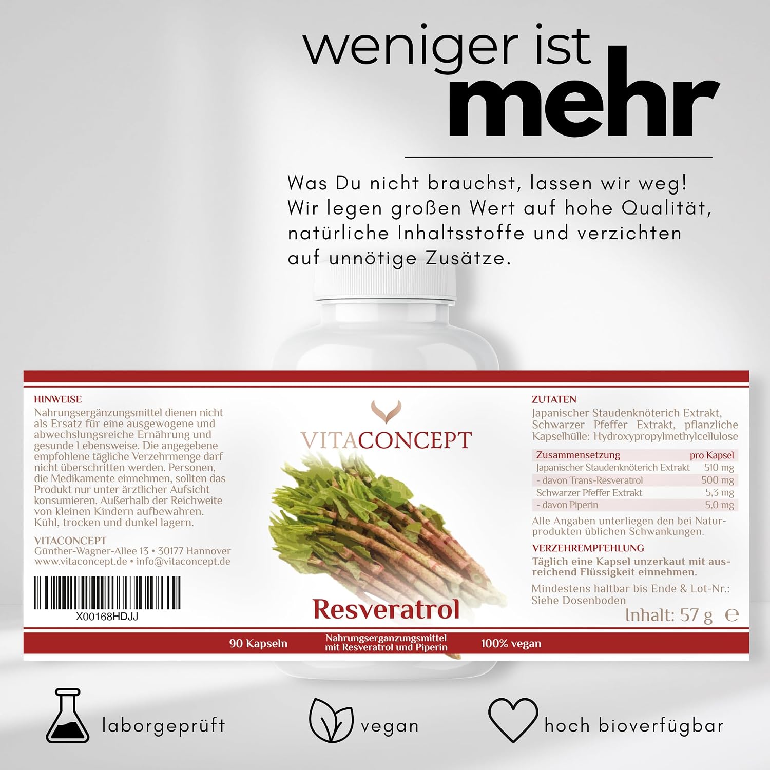 Thumbnail 1 de Resveratrol I Der Vergleichssieger I 500 mg Trans-Resveratrol Kapseln 90 Kapseln