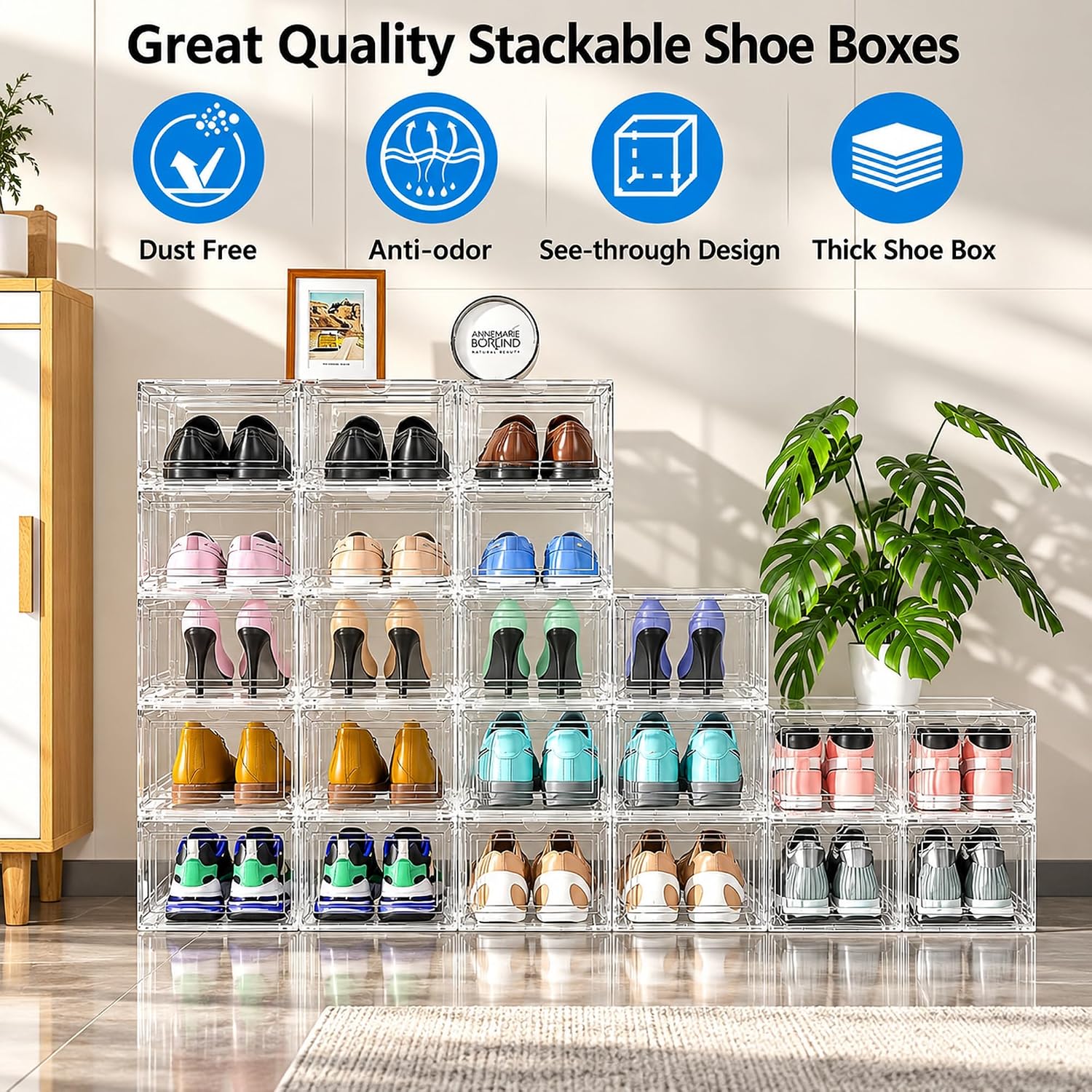 Detalle 2 de Vynlex Shoe Box Organizer, 10-Pack