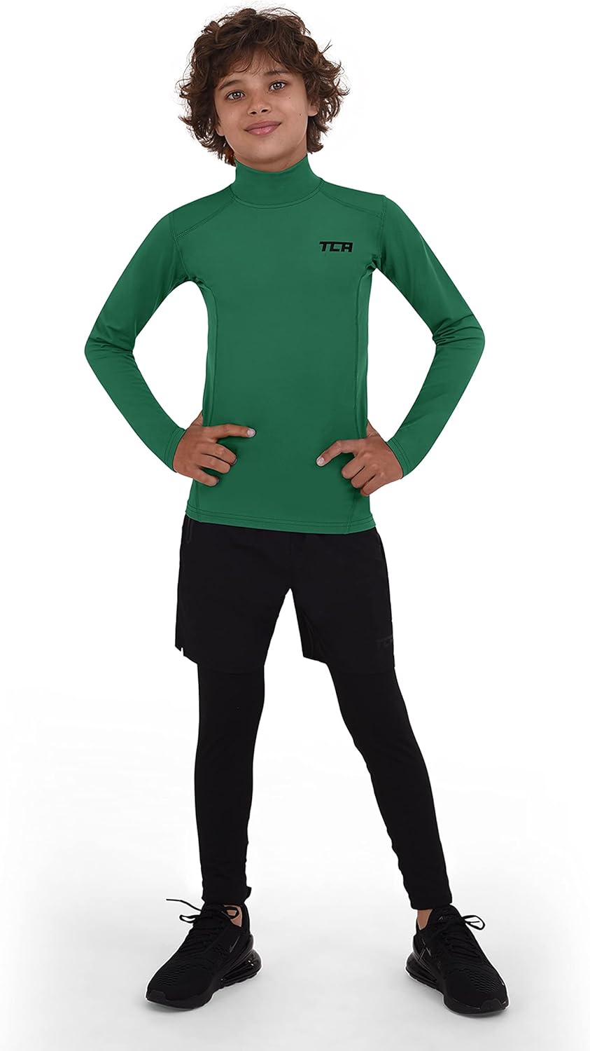 Detalle de TCA HyperFusion sous T-Shirt – Couche de base de compression manches longues pour homme (Col montant)