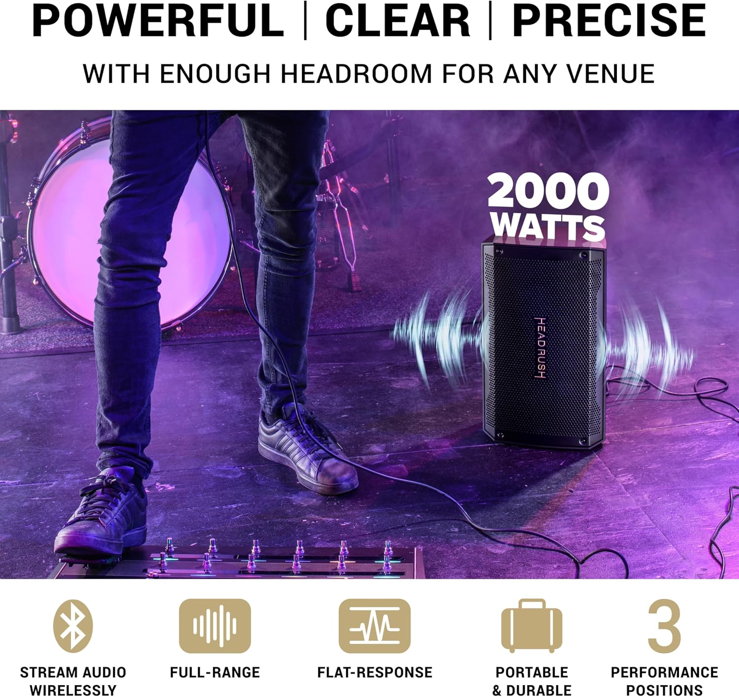 Detalle 2 de HeadRush FRFR108 MKII 2000W FRFR Speaker with Bluetooth