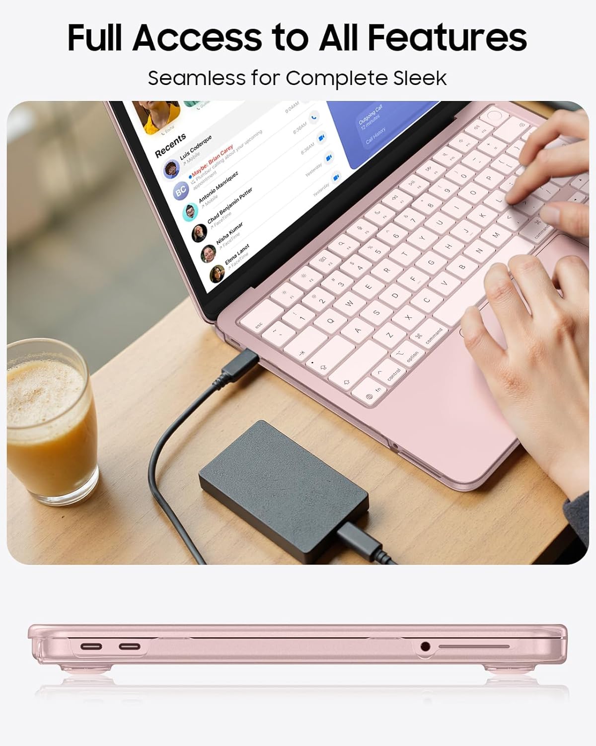 Thumbnail 3 de Fintie Hülle für MacBook Neo 13 Zoll A3404/A18 Pro Chip – Premium ultradünne, matte Schutzhülle in Rosa