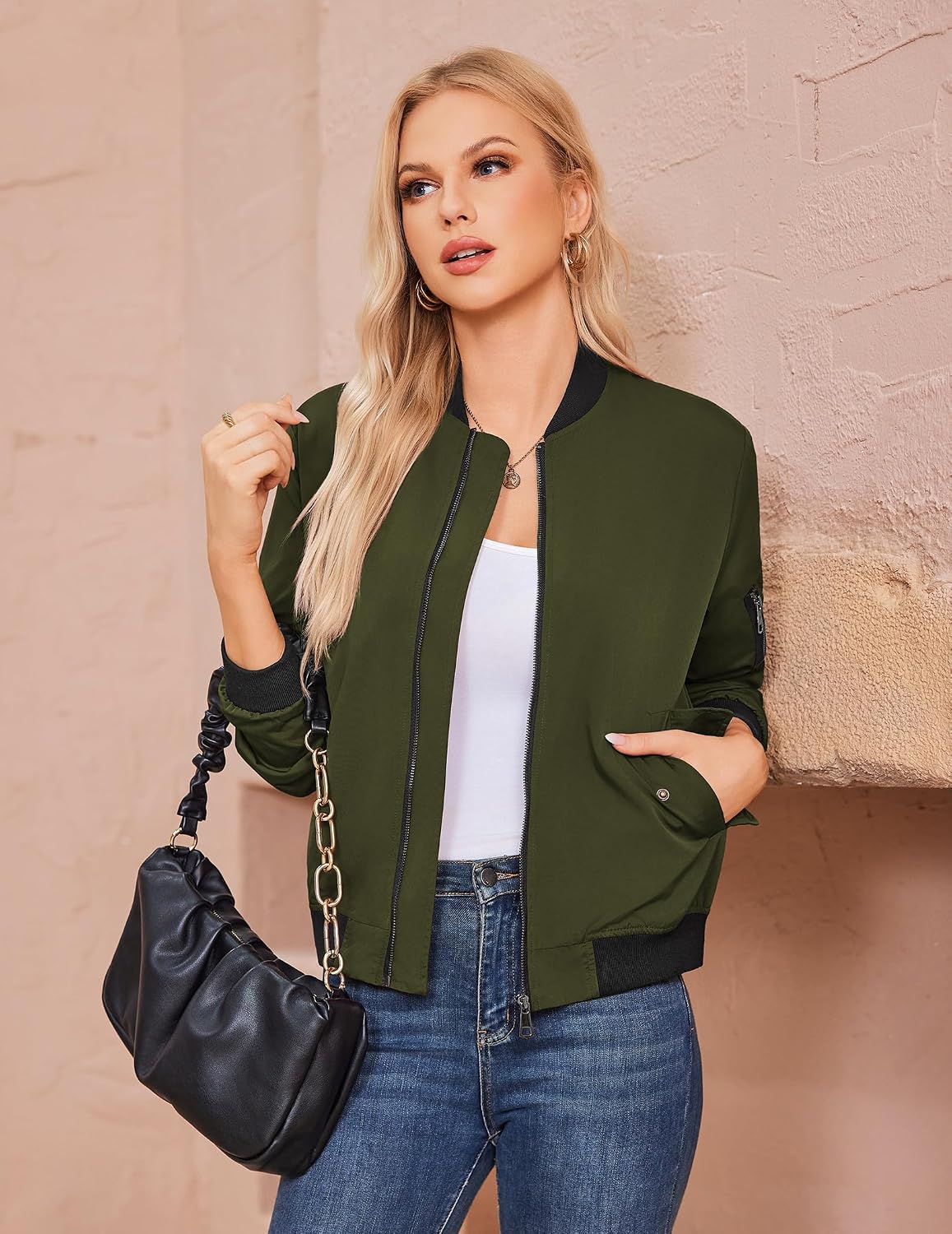 Thumbnail 4 de Zeagoo Giacca bomber donna elegante XS-3XL