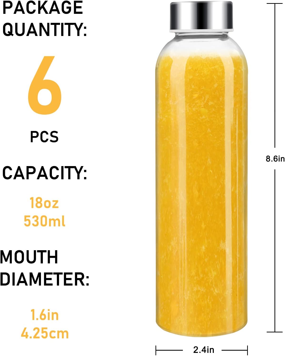Thumbnail 6 de Sursip 18oz Glass Bottle Set 🥤