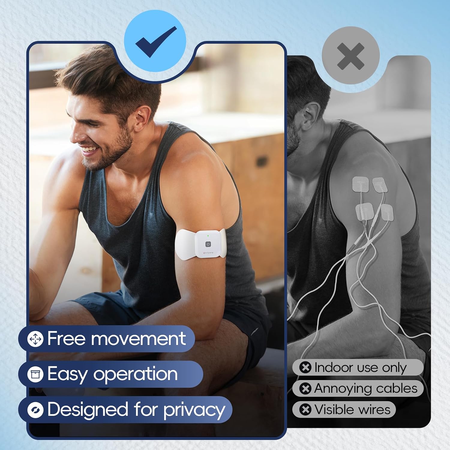 Thumbnail 1 de Comfytemp Wireless TENS Machine: Portable Muscle Stimulator with 15 Modes