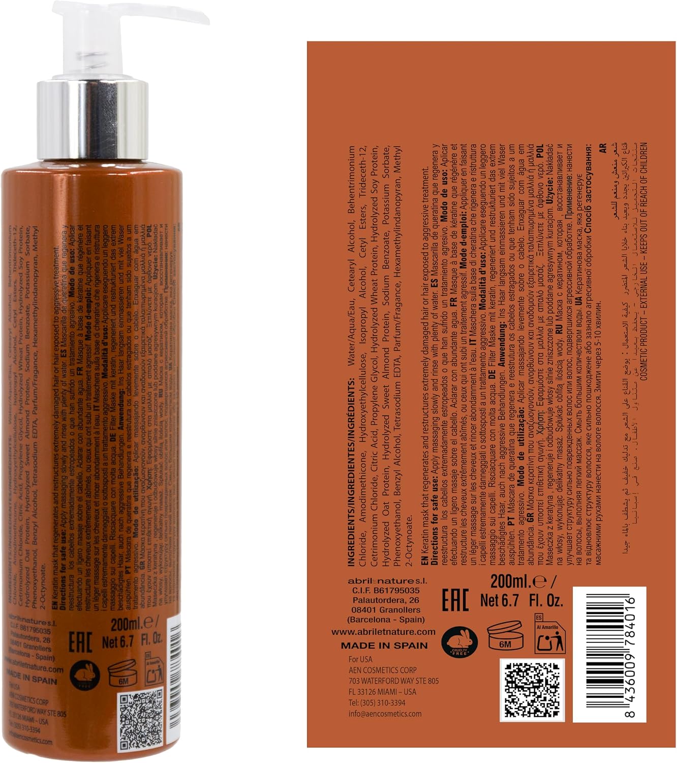 Thumbnail 6 de abril et nature Maschera Capillare alla Cheratina Ultracelerata: nutrimento, riparazione e lucentezza per capelli danneggiati