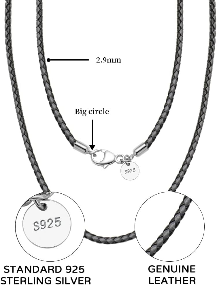 Detalle 2 de Viwind Echtleder Halskette 2.9mm breit