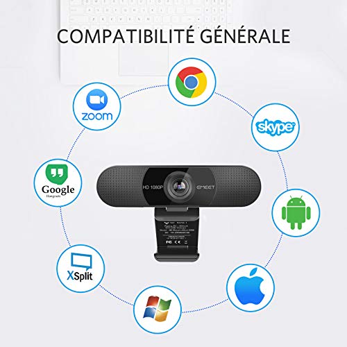 Thumbnail 6 de eMeet Webcam 1080P C960 : Web Cam Full HD avec double microphone et grand angle 90°
