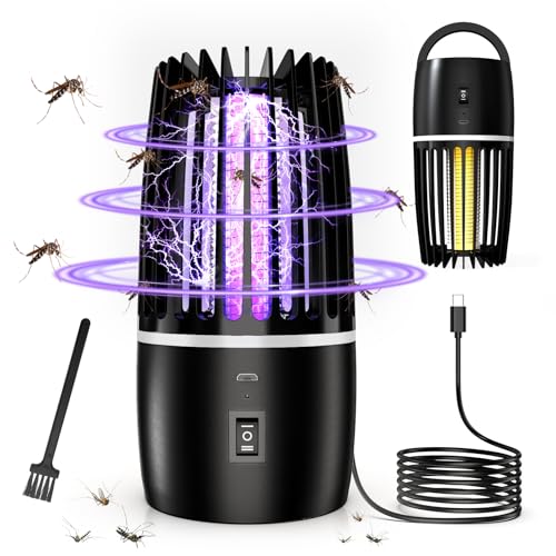 Tiptop Home Electric Fly Catcher: Portable 2-in-1 Mosquito Killer with UV Lamp and Lighting, 360° Indoor/Outdoor Use