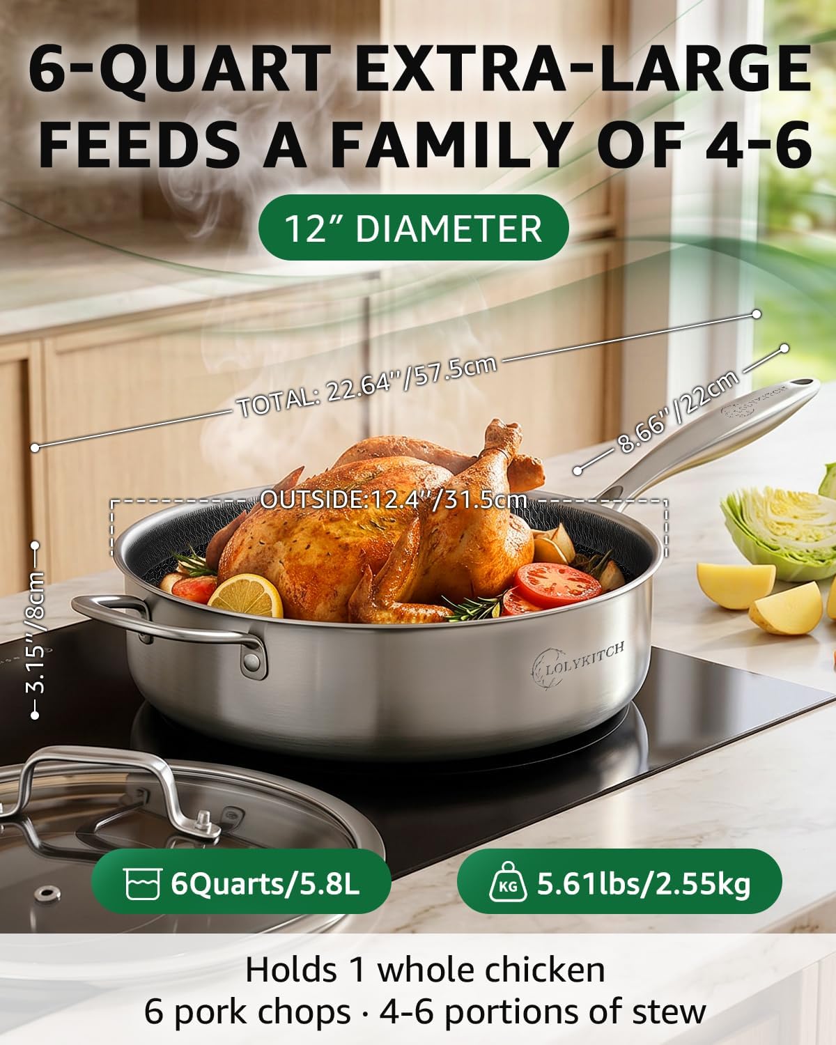 Thumbnail 4 de LOLYKITCH Deep Skillet, 12-Inch