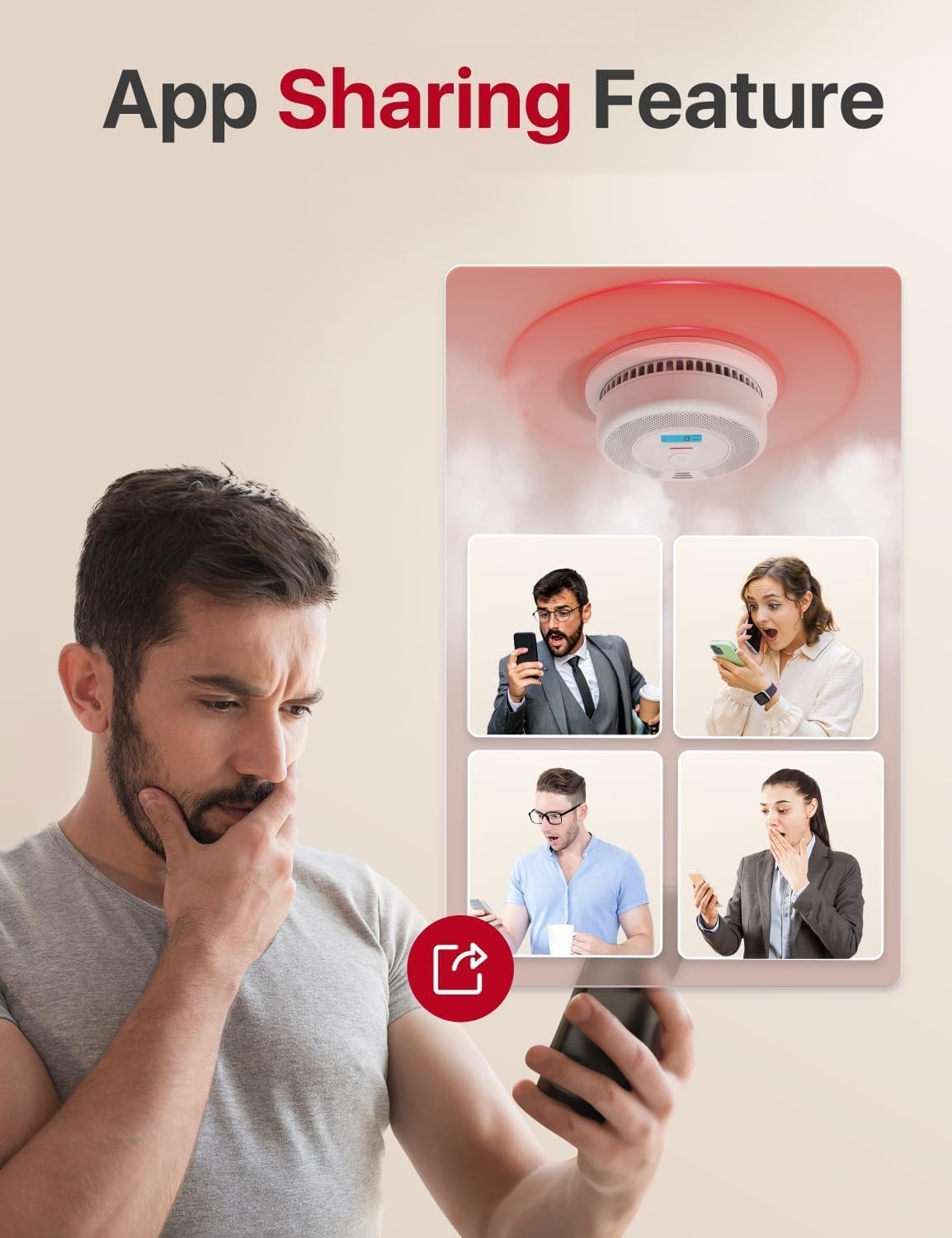 Thumbnail 3 de X-Sense SC07-WX Wi‑Fi smoke and CO alarm 2‑pack