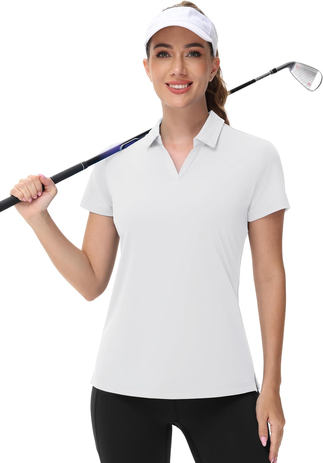 Thumbnail 5 de TACVASEN Women’s V-Neck Polo Shirts with UPF 50+ Sun Protection, Quick-Dry Short Sleeve