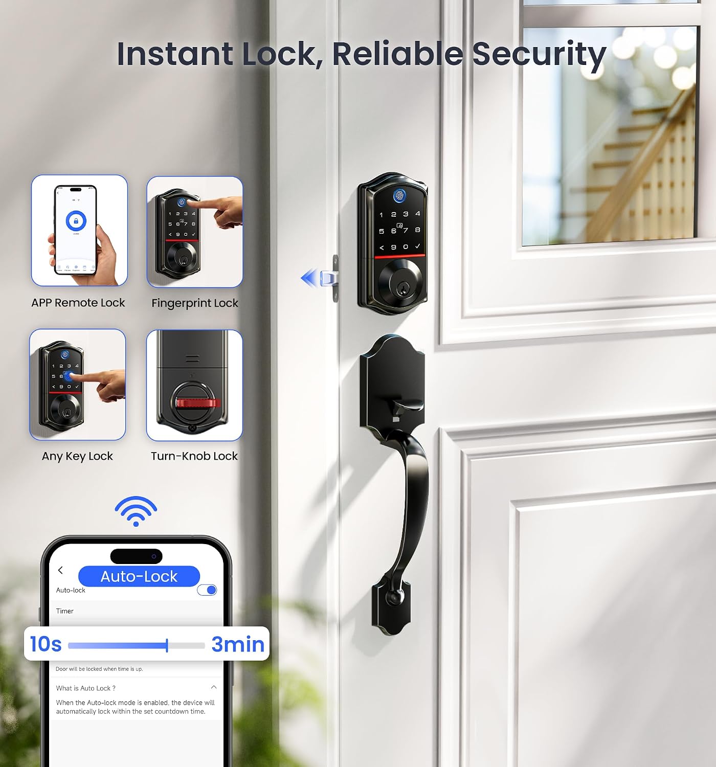 Thumbnail 6 de Veise Wi-Fi smart deadbolt, VE017G-H