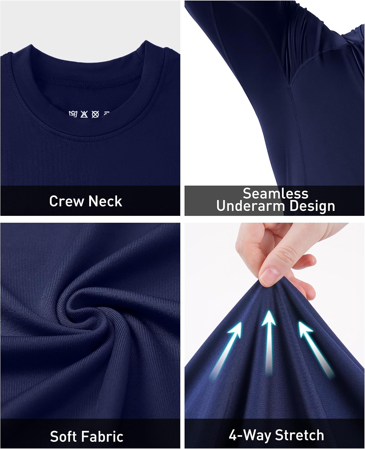 Thumbnail 3 de Roadbox men’s compression base layer long sleeve top for running, gym and training