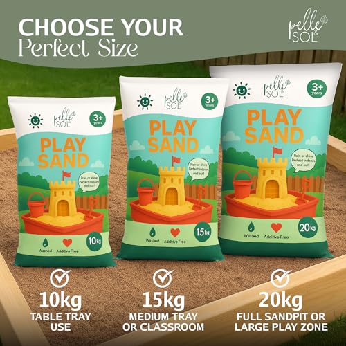 Thumbnail 6 de Pelle & Sol 10kg Soft Play Sand – Fine Texture Sand for Sandpit, Shell Pit, Water Table, and Creative Play