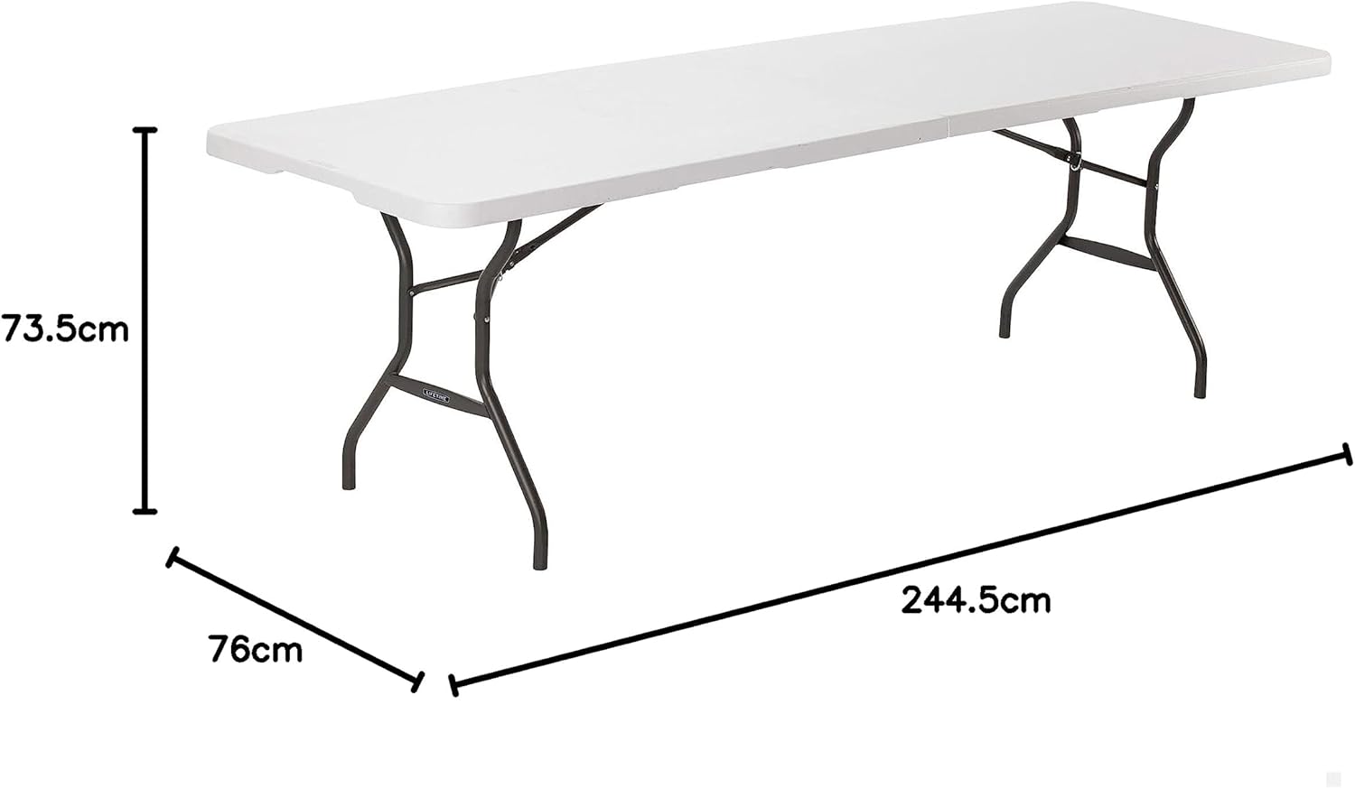 Thumbnail 2 de Table Pliante Lifetime Blanc Granite – 244,5 x 76,1 x 73,6 cm