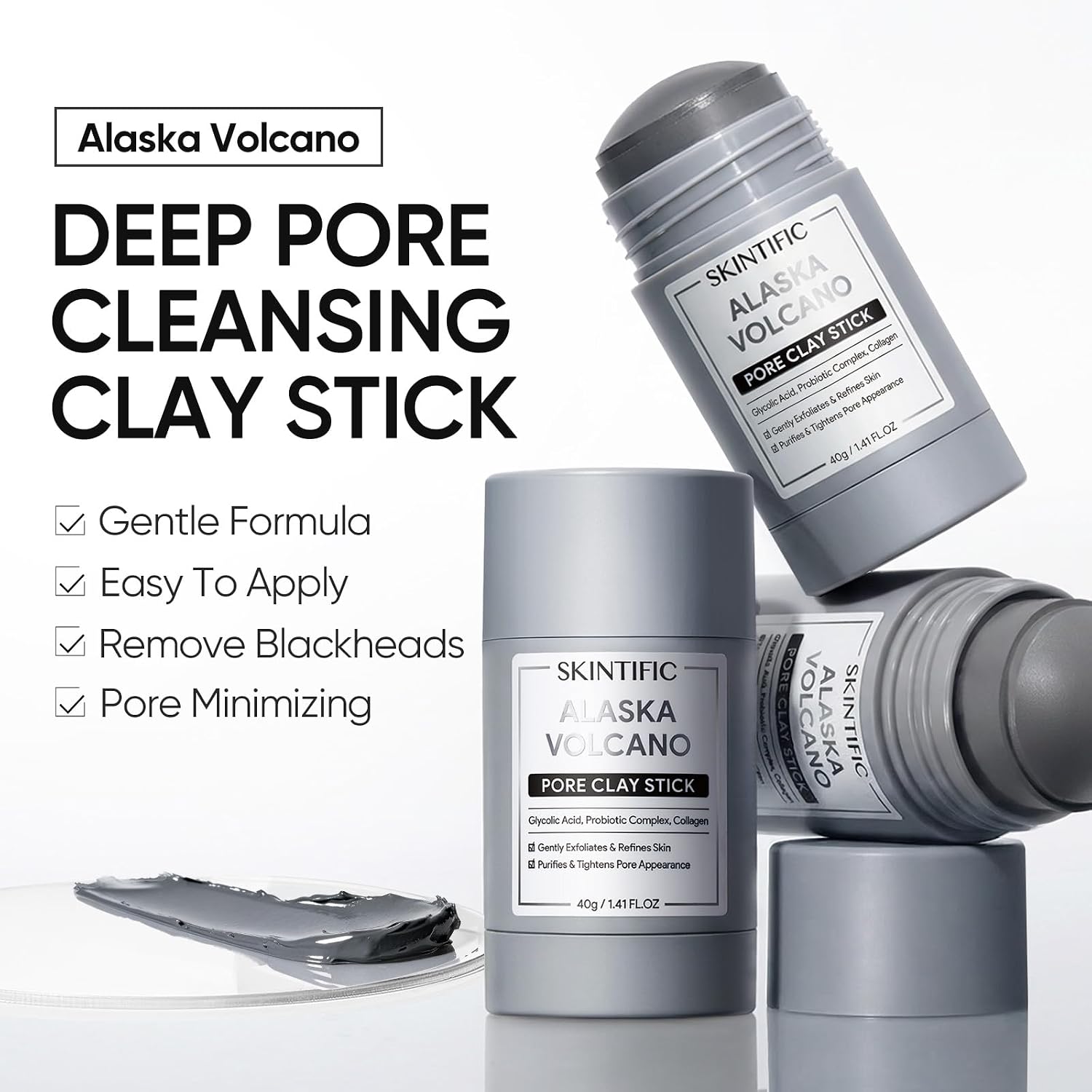 Thumbnail 2 de SKINTIFIC Deep Pore Cleansing Blackhead Remover Face Mask Stick with Volcanic Clay