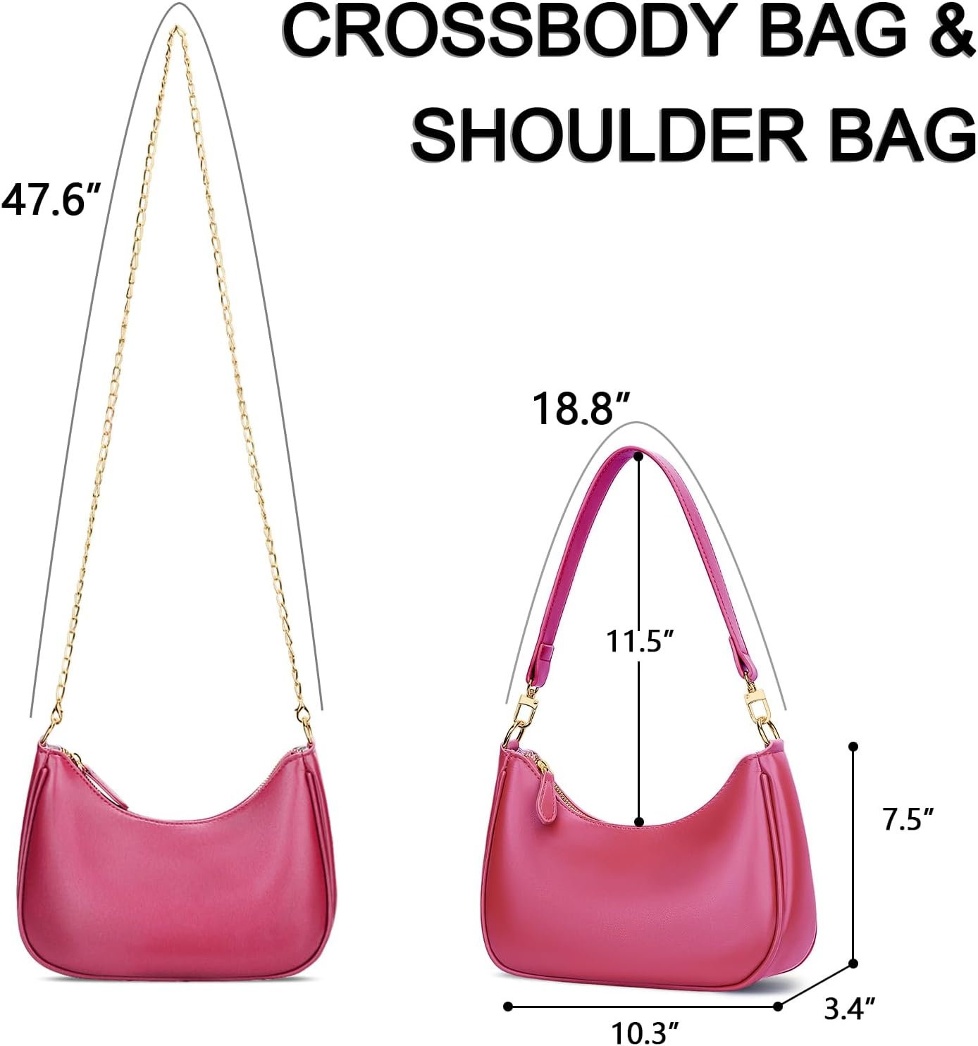 Detalle de KKXIU Shoulder Bag for Women: Cute Hobo Purse with Versatile Straps