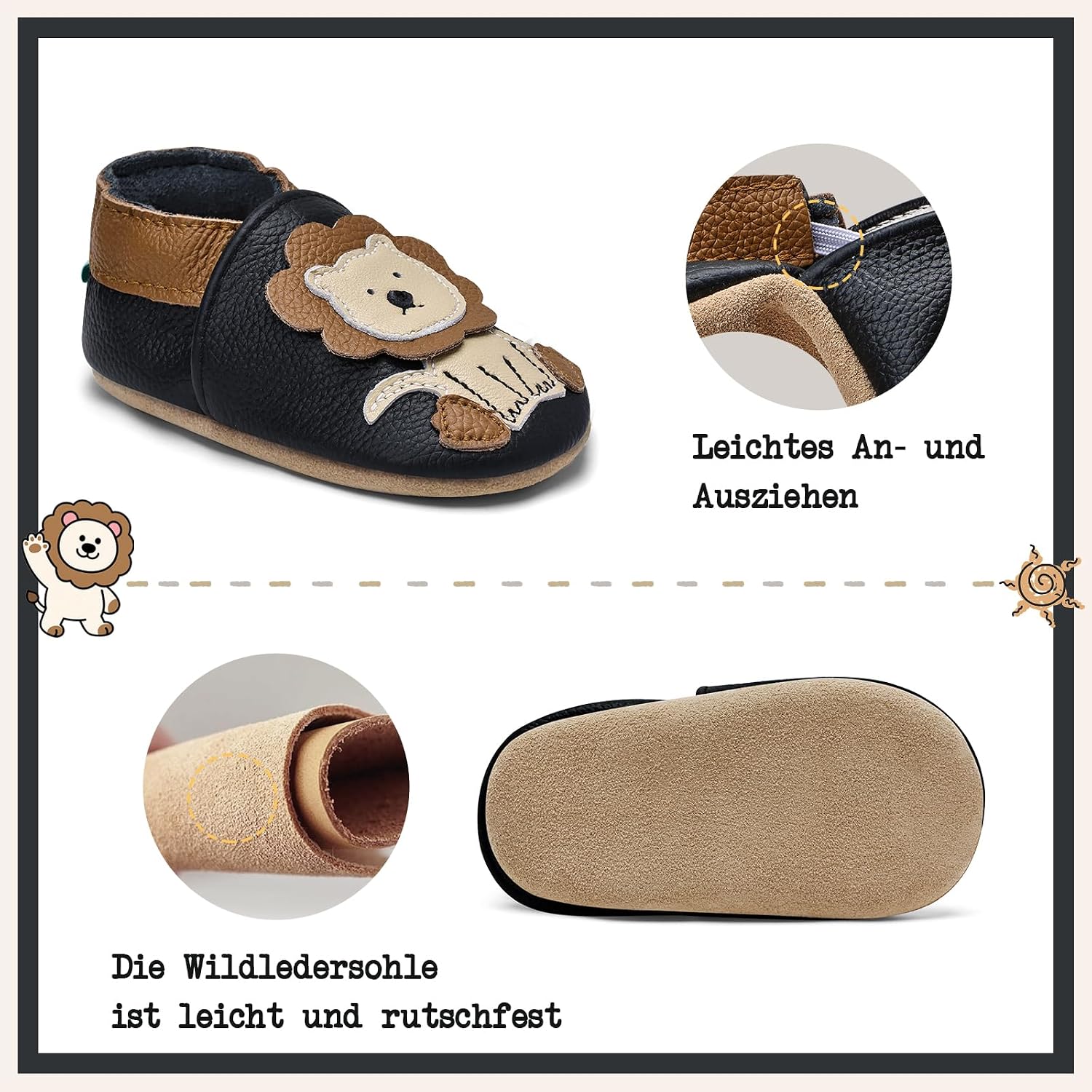 Thumbnail 4 de IceUnicorn Krabbelschuhe Baby Lauflernschuhe