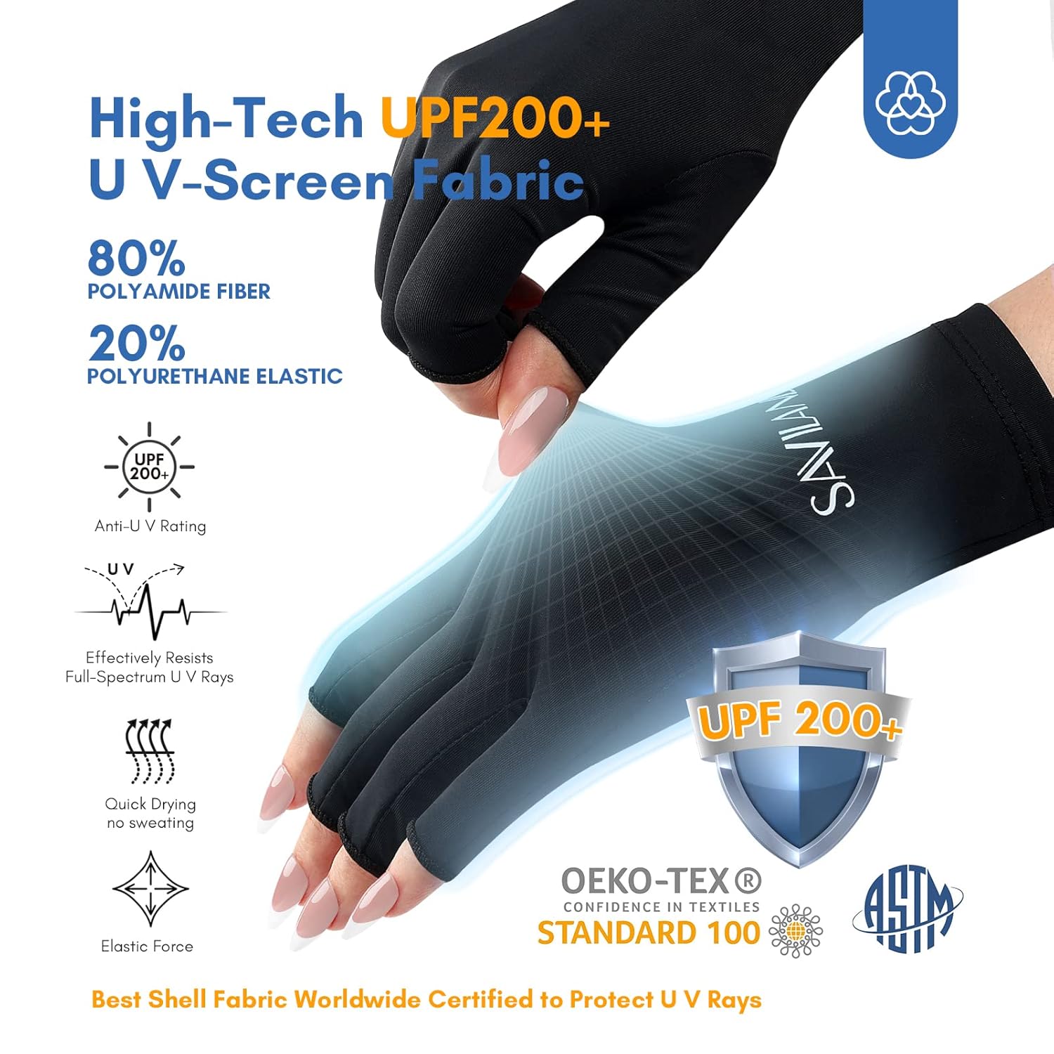 Thumbnail 6 de Saviland UV Shield Handschuhe Nägel
