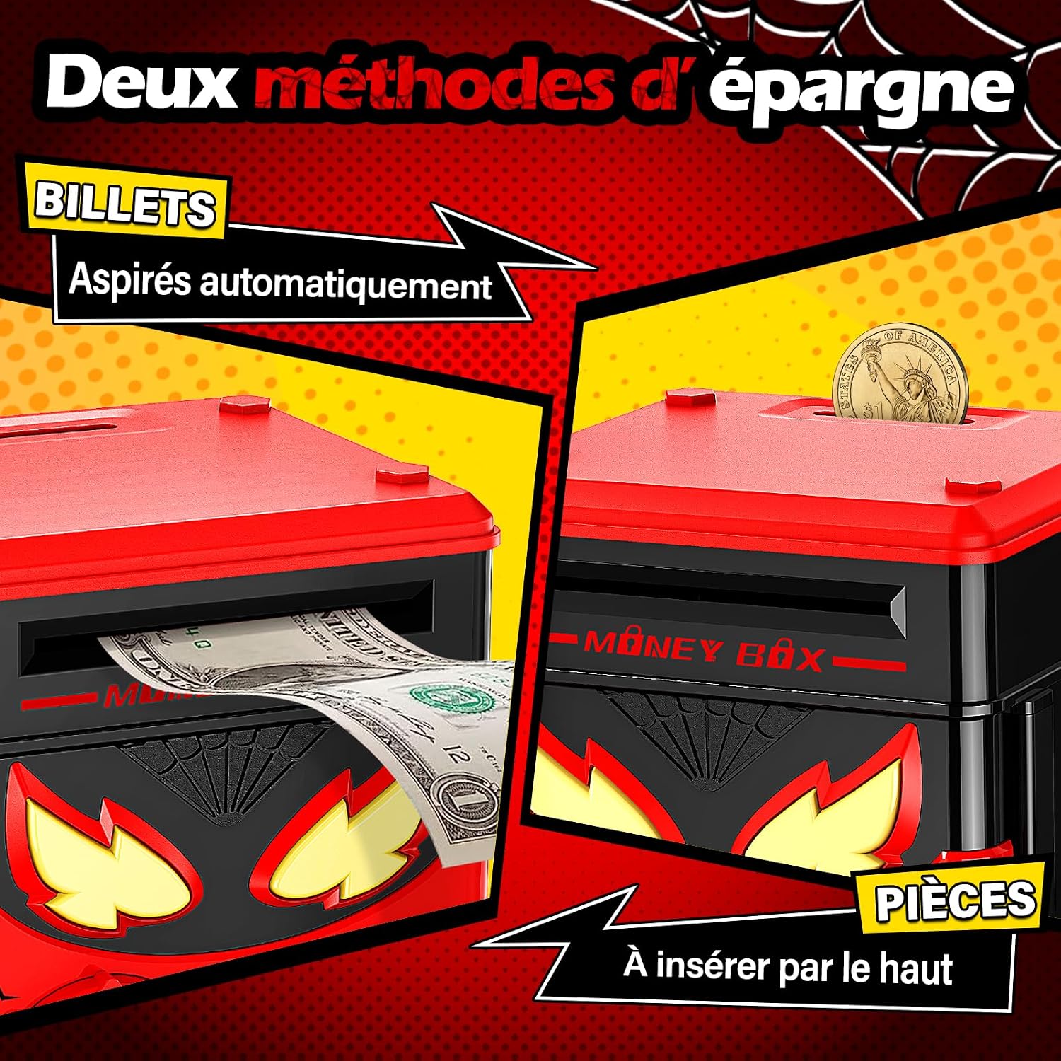Thumbnail 2 de Ltteaoy LT952RK interactieve spaarpot met spin, codeslot en vingerafdrukknop